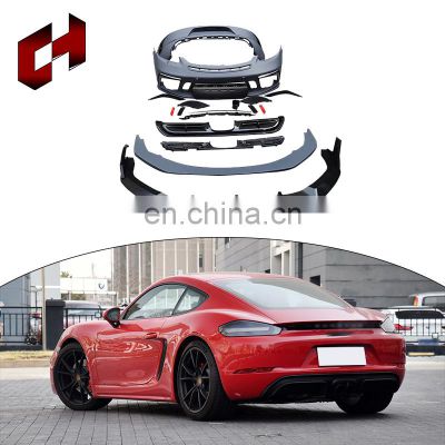 CH Newest Auto Modified Engine Hood Side Skirt Brake Turn Signal Lamp Full Bodykit For Porsche 718 2016-2018 to GTS