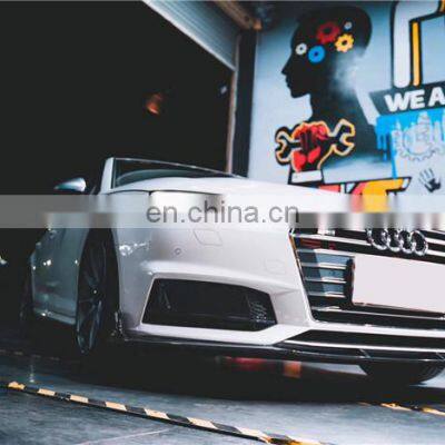 Runde Perfect Fitment For 2017-2019 Audi A4 S5 B9 Upgrade CMST Style Carbon Fiber Front Lip Rear Diffuser Body Kit