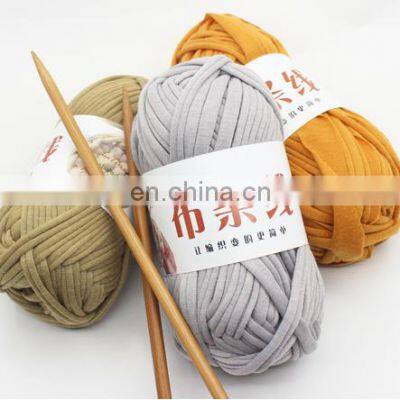 Macrame T-shirt iceland 100g t shirt spaghetti roll ribbon raffia yarn 100% cotton crochet bags tshirt hand knitting for sale