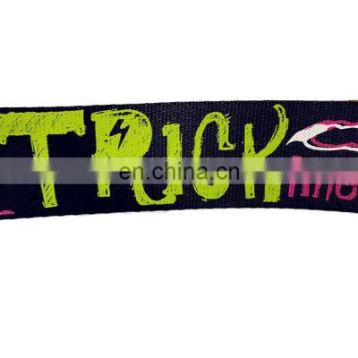 Factory wholesale Good quality 1 inch 2 inch 3 inch Logo custom colorful pattern print belt silk screen print polyester webbing