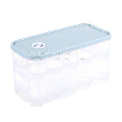 Plastic Egg Storage Container for Fridge Organization Storage Containers Transparent Box Egg Holder Bin With Lid Stackable Tray Holds 10/20 Eggs photo-5