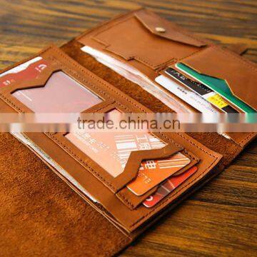 New Designer Hand-made Cowhide Leather Wallet Retro Couples Wallet Unisex Wallet Purse photo-5