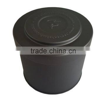 Round tobacco tin container