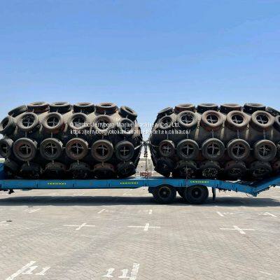 Ship To Ship Pneumatic Boat Rubber Fender With Tyre Chain Net photo-2