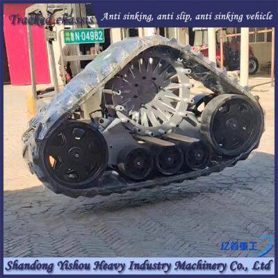 Large Harvester Modified With Half Track Chassis photo-5