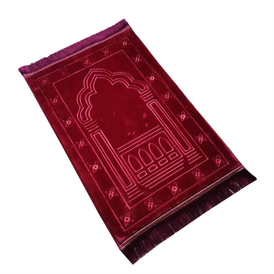 New Design Unique Flannel Thick Travel Islamic Prayer Mat rug carpet for Worship Musallah Prayer  Rug Praying Mat