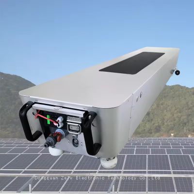 Robotic Solar Panel Cleaner Rotating Brush Machine Cleaner Solar System Cleaning Solution Cleaner for Utility Grid