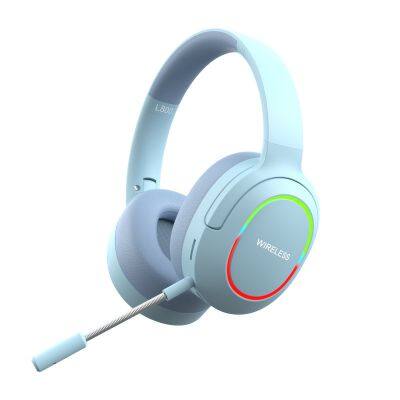 Hifi Stereo LED Light Microphone Headphone Headband Headset Wireless Party Dj Sports Game Headphones