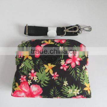 newest style hot sale waterproof flower handbag bag shoulder bag double use