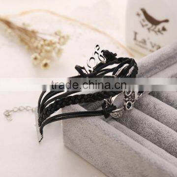 2015 Hot Popular Multilayer Handmade Leather Bracelet for Men photo-3