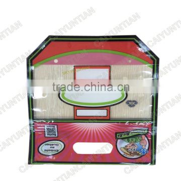 Special shape Clear plastic food package bag with handle,grape fruit packing bag, transparent fruit packaging bag