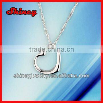 sterling silver open heart charm pendant