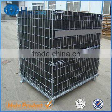 Warehouse large collapsible metal wire mesh cage