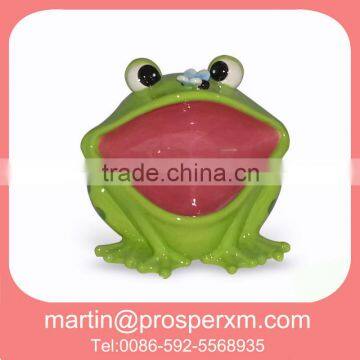 2014 frog shape ceramic scrubber holder wholesale