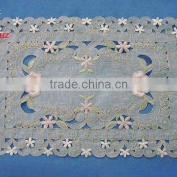 100%polyester embroidery doily with cutwork houseware household textile