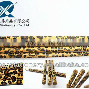 Round Shape HB standard wooden Korean tattoo pencil with eraser, animal print available, non sharpening