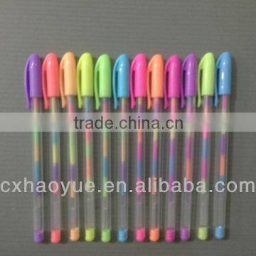 Zhejiang BP 12 colors gel pen 6 colors in 1 ink for festival