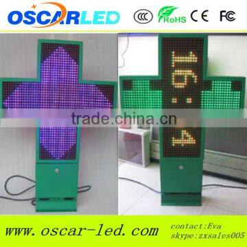 IP66 3D led cross by wifi control/3D High quality LED Pharmacy cross for pharmacy