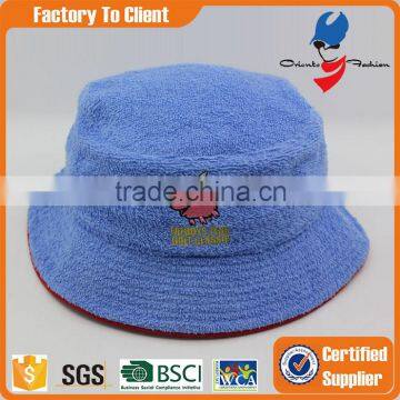 custom funny cotton towel bucket hat