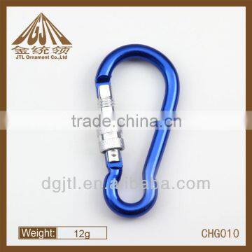 Assorted Colors Gourd Shaped Aluminum Locking Karabiner