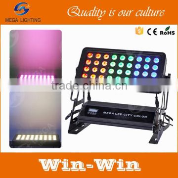 36pcs 10w ip65 RGBW outdoor wall wash mini led city color wash light