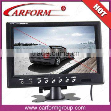 Digital 9 inch lcd monitor rearview mirror monitor key touch support remote control and 1-4 cameras