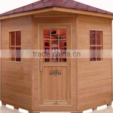 wooden sauna cabin