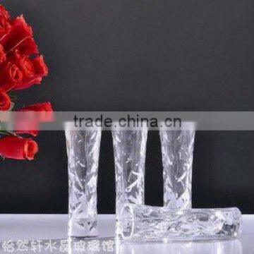 concise hot selling newest Fashion glass red flower vase for home dec