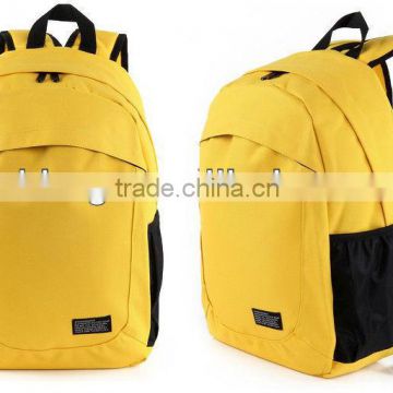 2013 bright yellow backpack, yellow sport backpack