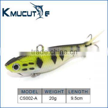 CS002 soft VIB fishing lure Lead shad lure soft fishing lure 9.5cm TPR furcate shad bait