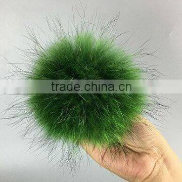 New floppy raccoon fur pom poms for bag and shoes bags New genuine fur ball accessory
