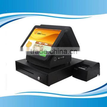 15" tablet Android pos terminal with double screen cash register all in one pos terminal GC066