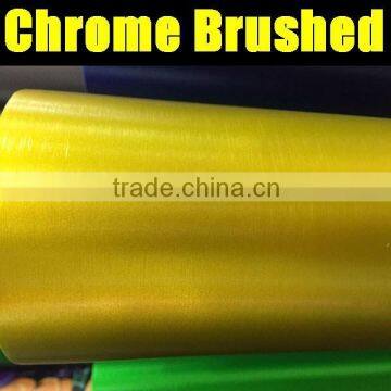 Wholesale yellow matte chrome brushed