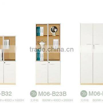 Over head modern white sectional glass door cabinet