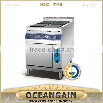 HIC-74E 4-plate commercial induction cooker with electric oven