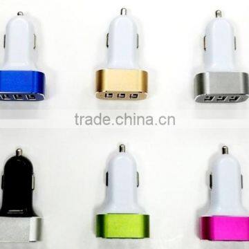 Hot New Stylish 3 USB Car Charger With Aluminium Finish photo-4