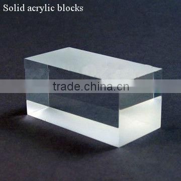 Solid clear acrylic blocks