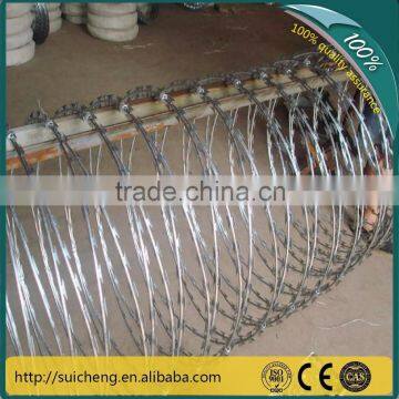 2015 hot sale guangzhou factory concertina coil wire fencing/concertina fencing