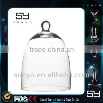 2014 New Design Bell Shaped Clear Glass Cake Covers Domes