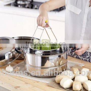 800W Stainless Steel Food Steamer With Mental Lid&china New Innovative Product Heat Resistant Painting Season Aluminum Cookware, photo-2