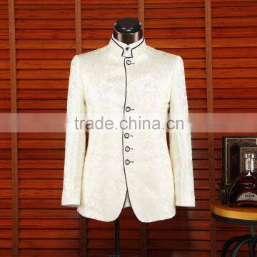 Fashion Design Nehru Jacket Stand Collar Wedding Suit