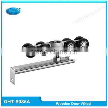 Design styles GHT-8086A wooden door Hanging nylon wheel ,steel wheel slide door rollers for wooden door