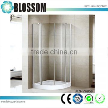 Sector pivot shower enclosure toughened glass shower cabin