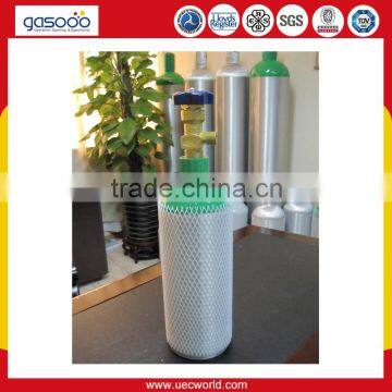 2L Small Aluminum Gas Cylinder for Oxygen Gas