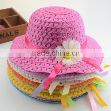 Sunflower Children Straw Hat,Wholesale Crochet Straw Hat For Chirldren