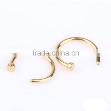 NR9111 Hot Sale Medical golden Nose Hoop Nose Rings Body Piercing Jewelry 7 Colors Body Jewelry