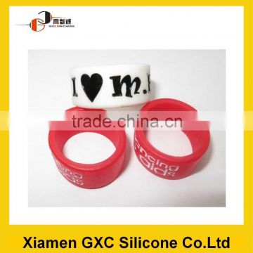 Promotion gifts silicone lucky stone finger ring