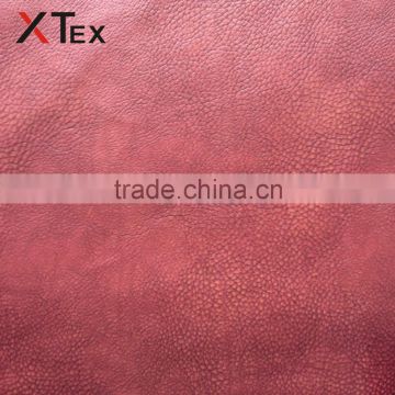 pu material two-tone pink romantic artificial leather fabric for sofa,car seat cover,living room furniture