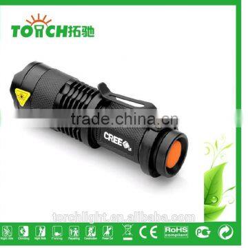 Super Waterproof Mini Led Flashlight Cre e Q5 Fouce Zoomable Mini Pocket Led Lamp 1*14500/AA Battary for Outdoor Hiking photo-5