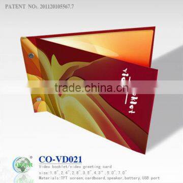 TFT fashional Video booklet/Promotional /advertising gift